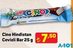 CİNO HİNDİSTAN CEVİZLİ ÇİKOLATA BAR 25 G fiyat ve kampanya bilgisi